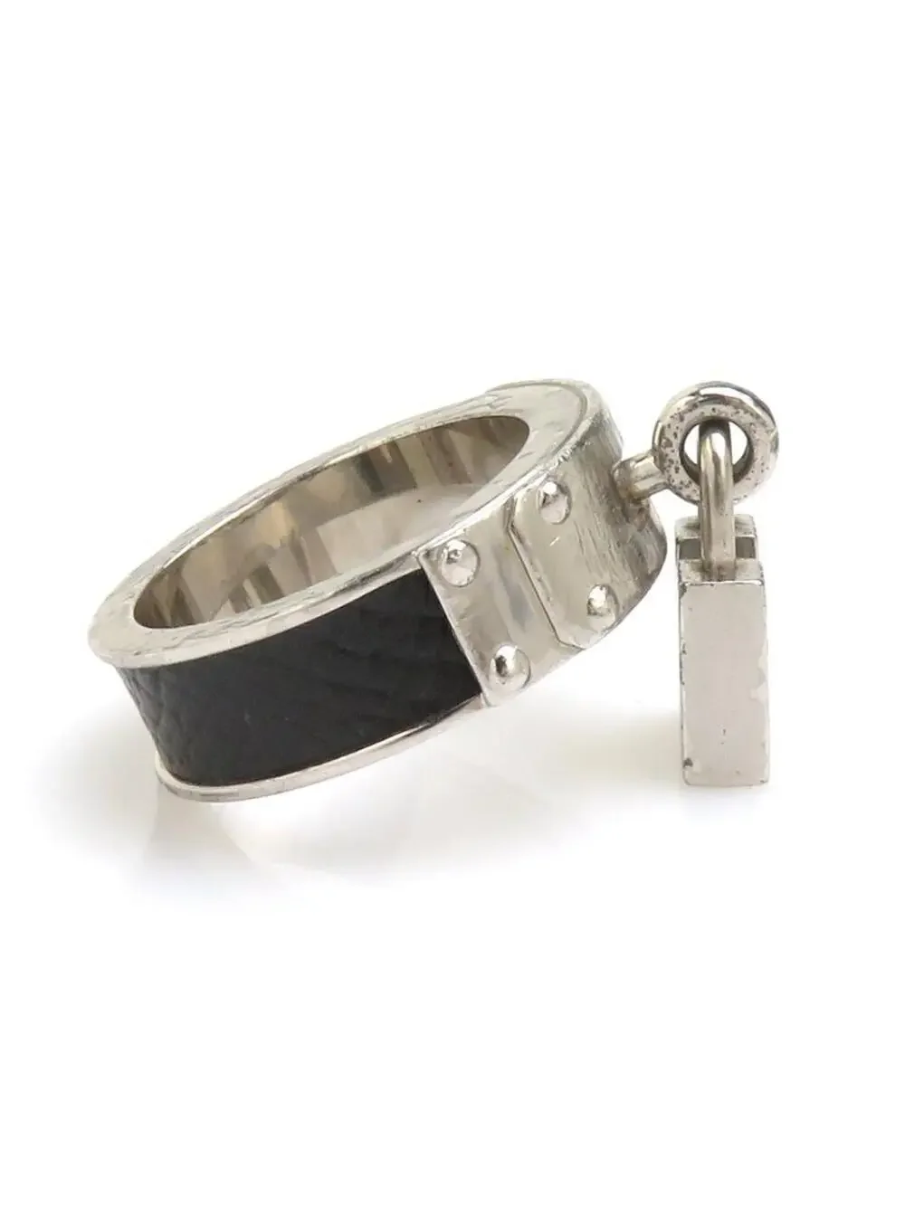 Auth Hermes H Cadena Charm Scarf Ring #339248H16B